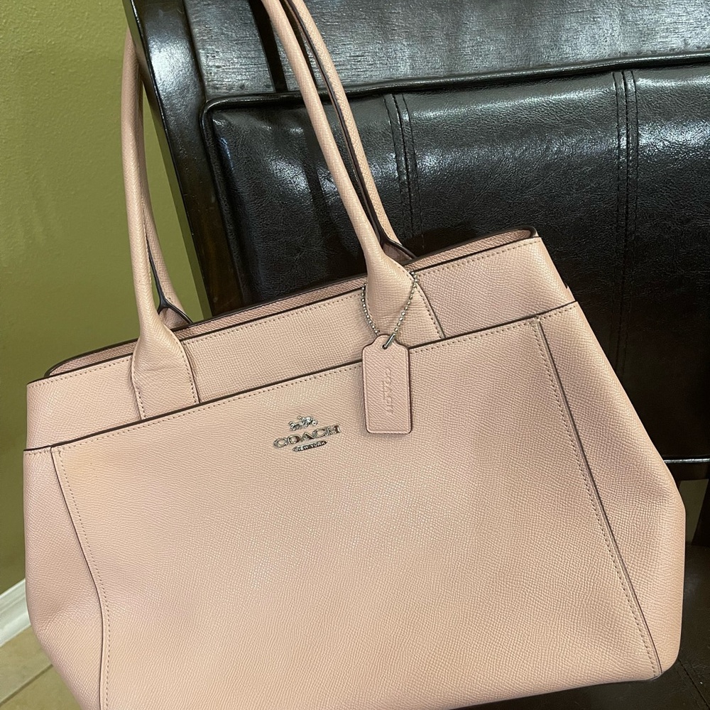 Coach Pink Leather Shoulder Bag